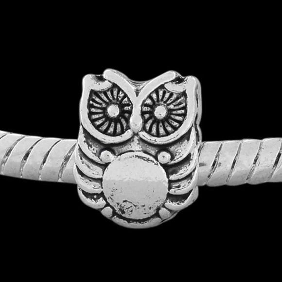 Jewelry - Silver Owl Spacer charm